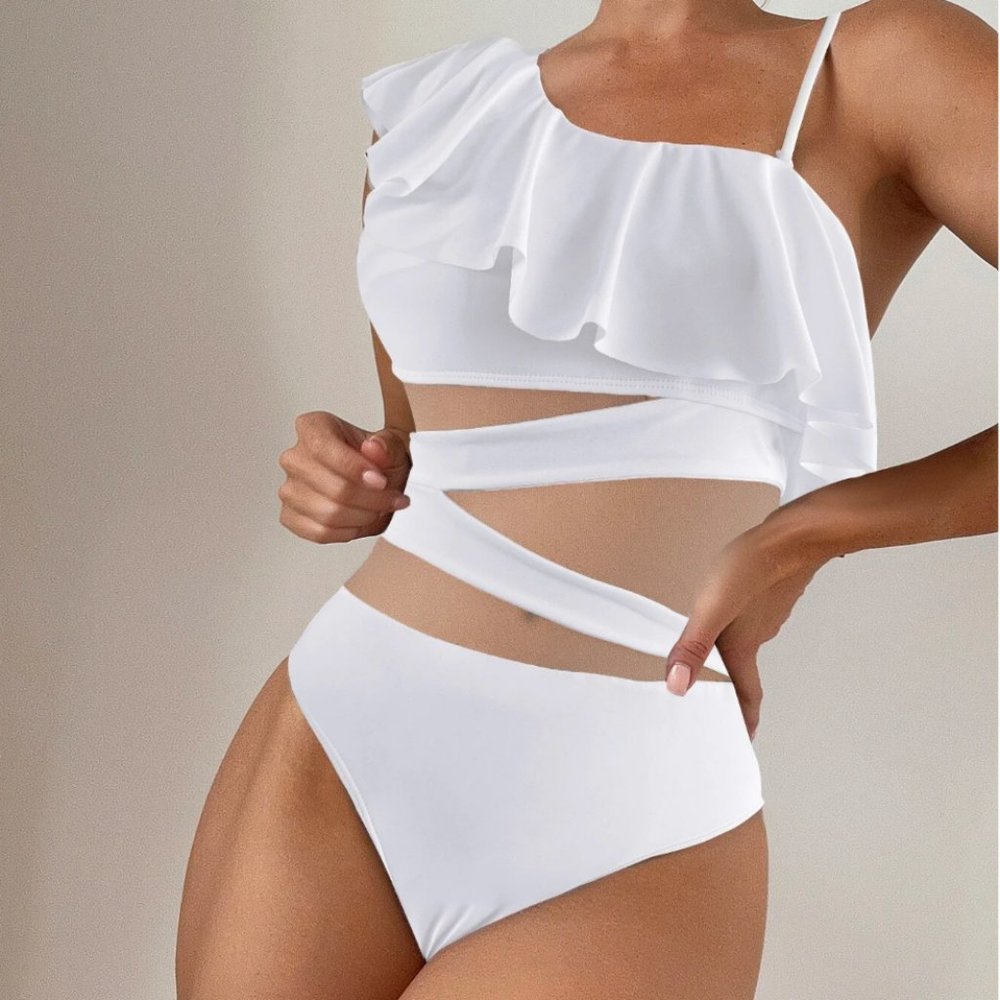 SHEIN White One Piece Swim Suit